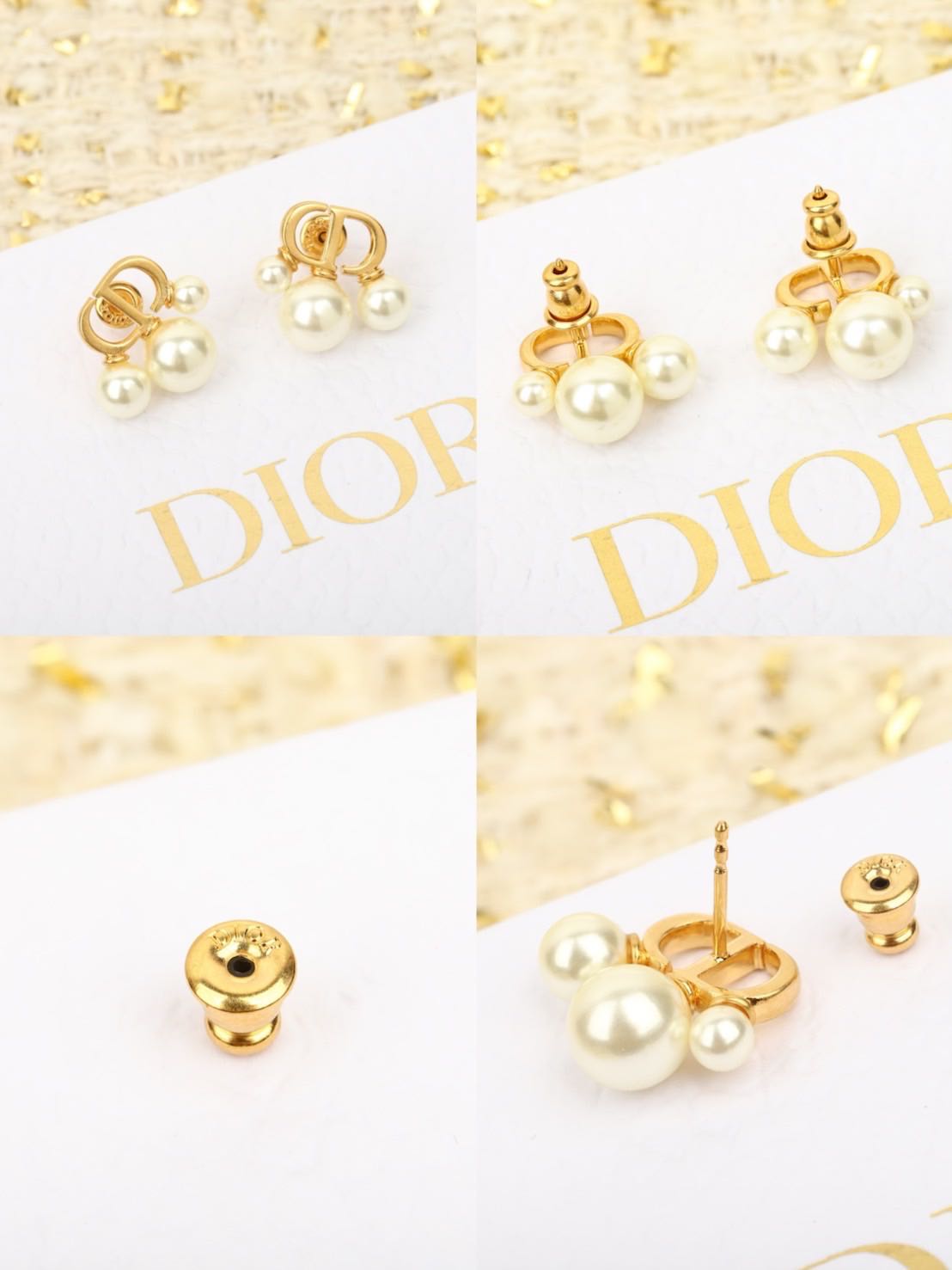 (E102)ต่างหู Dior ห้อยมุก (งาน1:1)