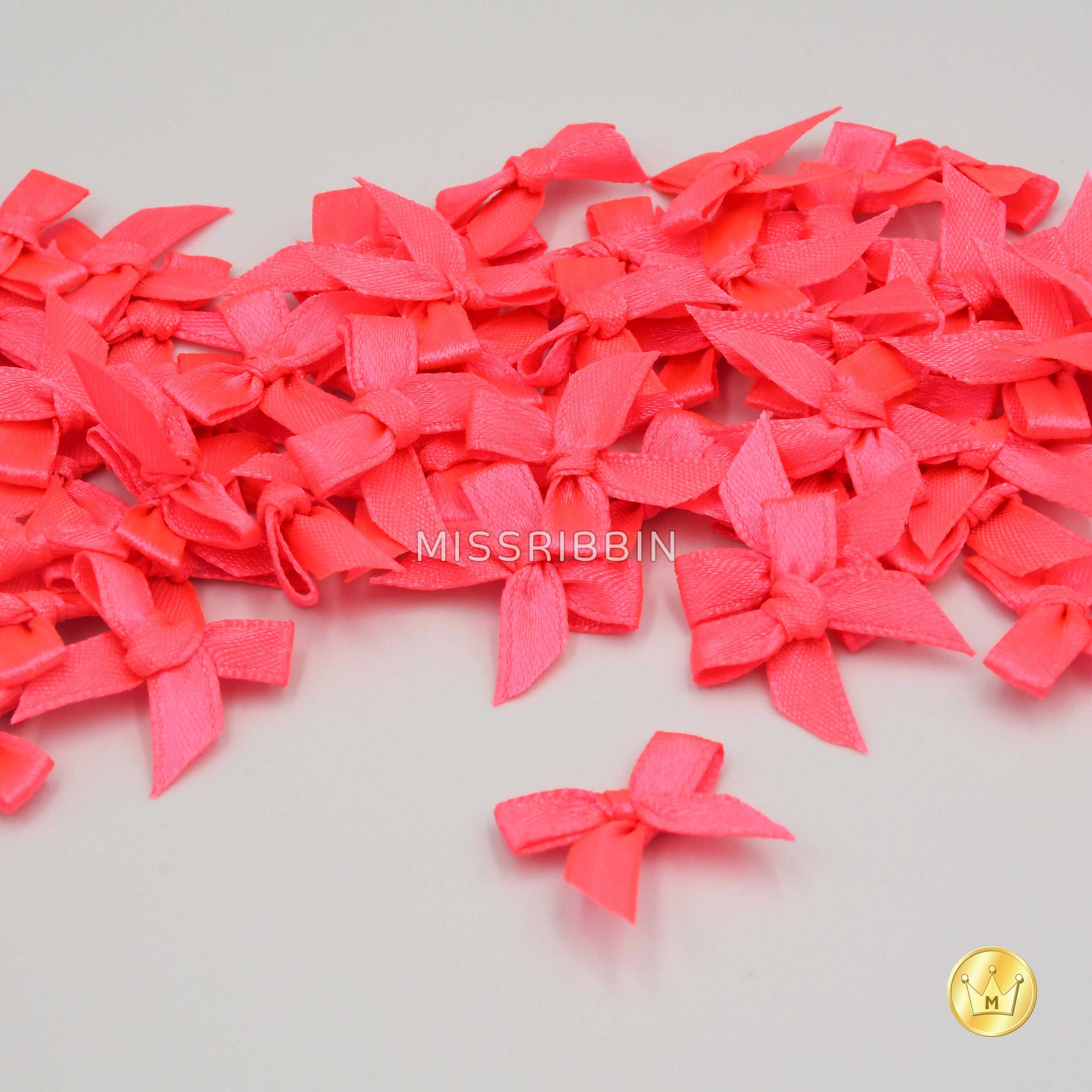 โบว์จิ๋วแบบผูก ขนาด 7/13มม (สี209) แพ็ค 100ชิ้น