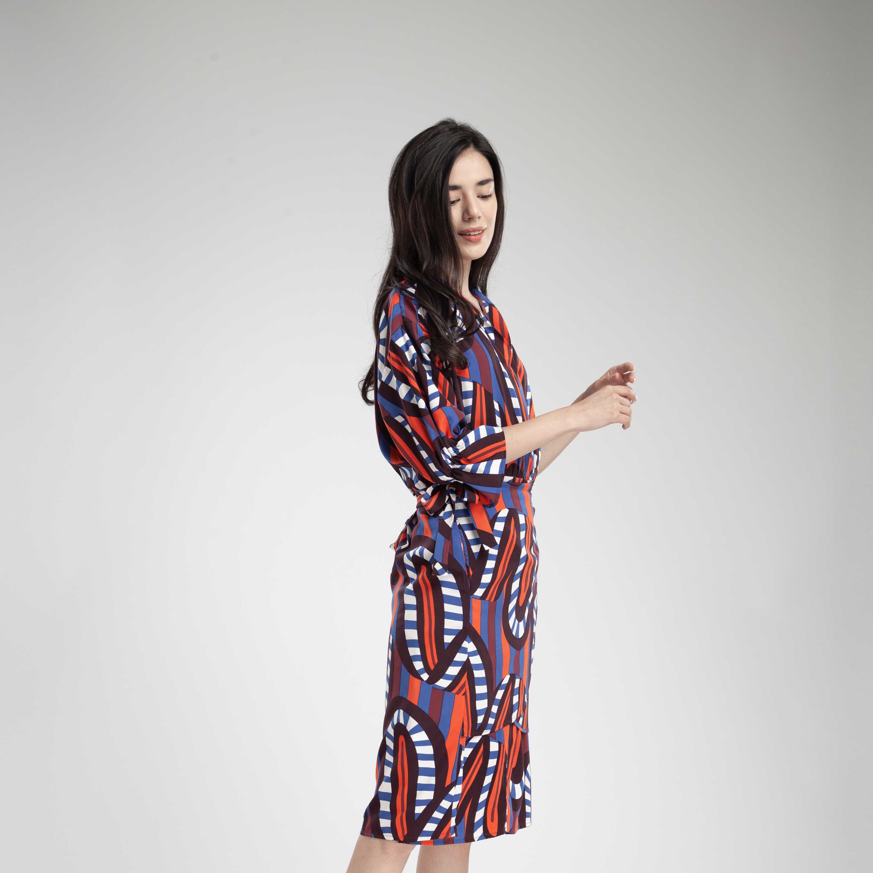 QueenCows  ชุดให้นม Mene Dress Shirt (Red Print)