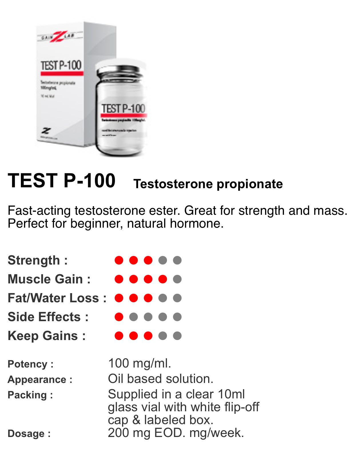 Test - P Testosterone Propionate Gainzlab GZ TestP Test Prop