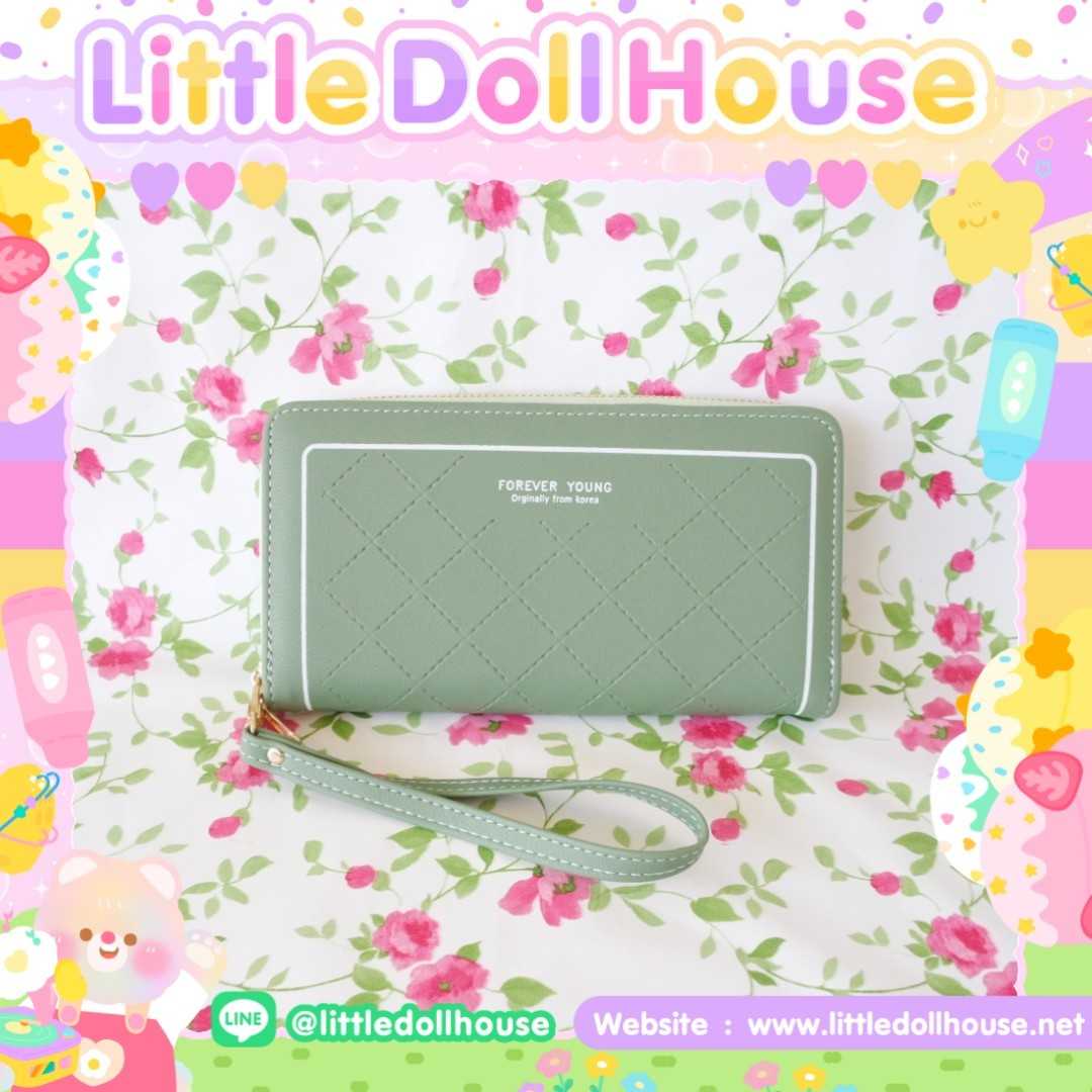📮SALE‼️พร้อมส่ง‼️👜กระเป๋าสตางค์ ขนาด 8 นิัว สีเขียว