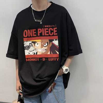 G040 🐱‍🐉 เสื้อยืด ลายการ์ตูน ลูฟี่ 🤩🤩