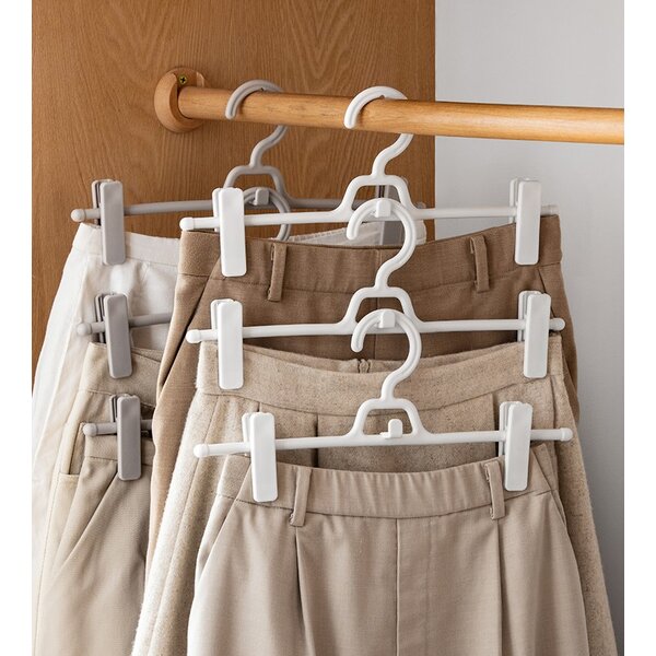 Omocha - (1 set 5 ชิ้น) Trouser clip hanger ไม้แขวนกางเกง ไม้หนีบกางเกง