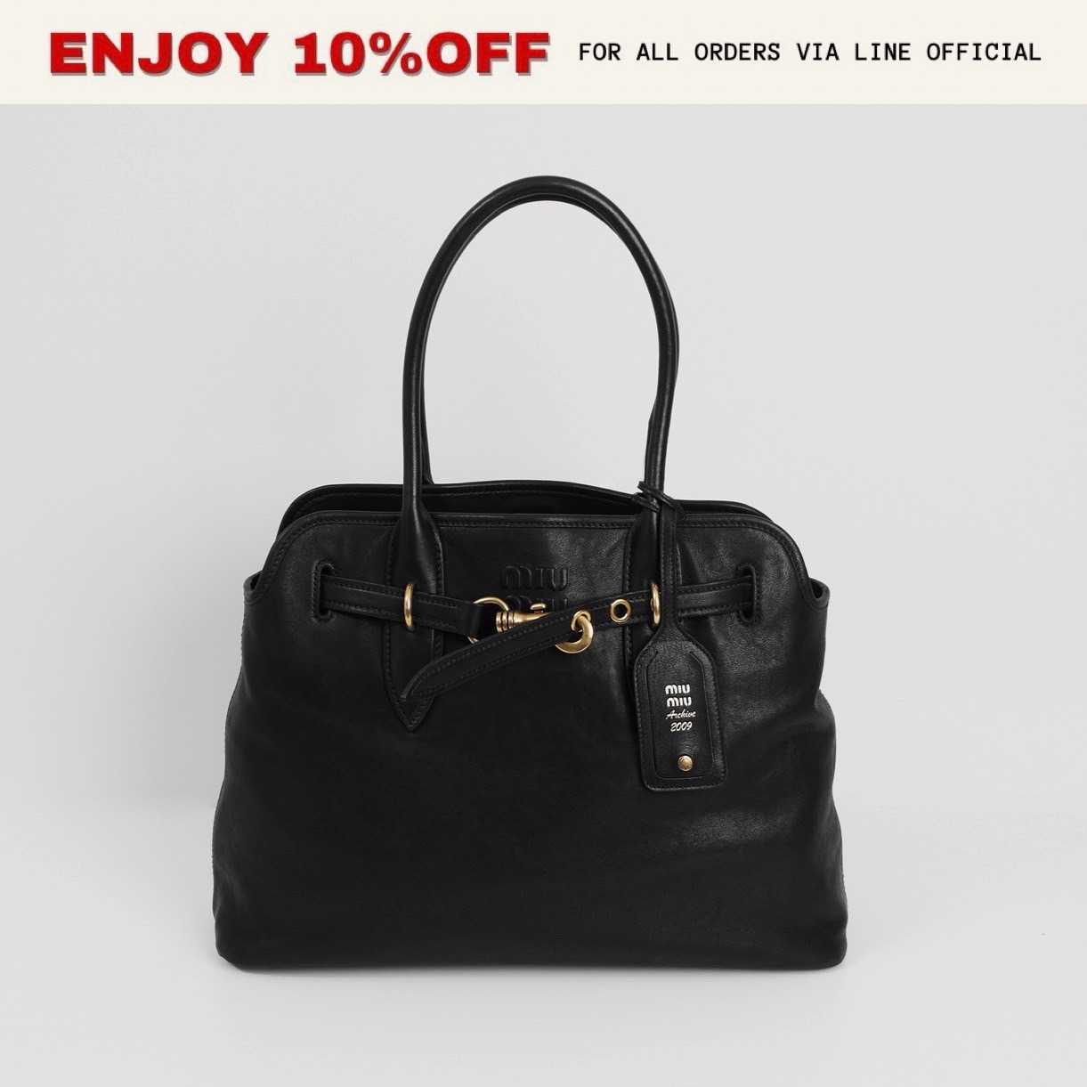 📍LIKE NEW📍MIUMIU Medium Aventure Nappa Leather สี Black GHW | Bag