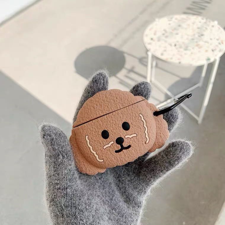 ♥ เคส Airpods : น้องหมาพุดเดิ้ล สีน้ำตาล ( พร้อมส่งเฉพาะรุ่น 1,2 )