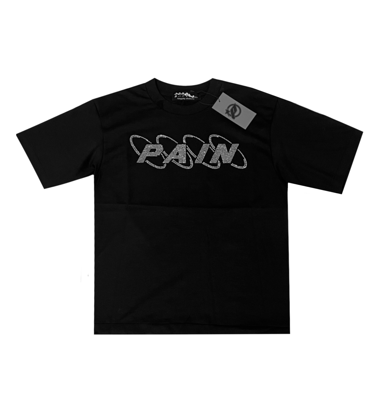 TPP® PAIN BOX LOGO RHINESTONE BOXY T-SHIRT