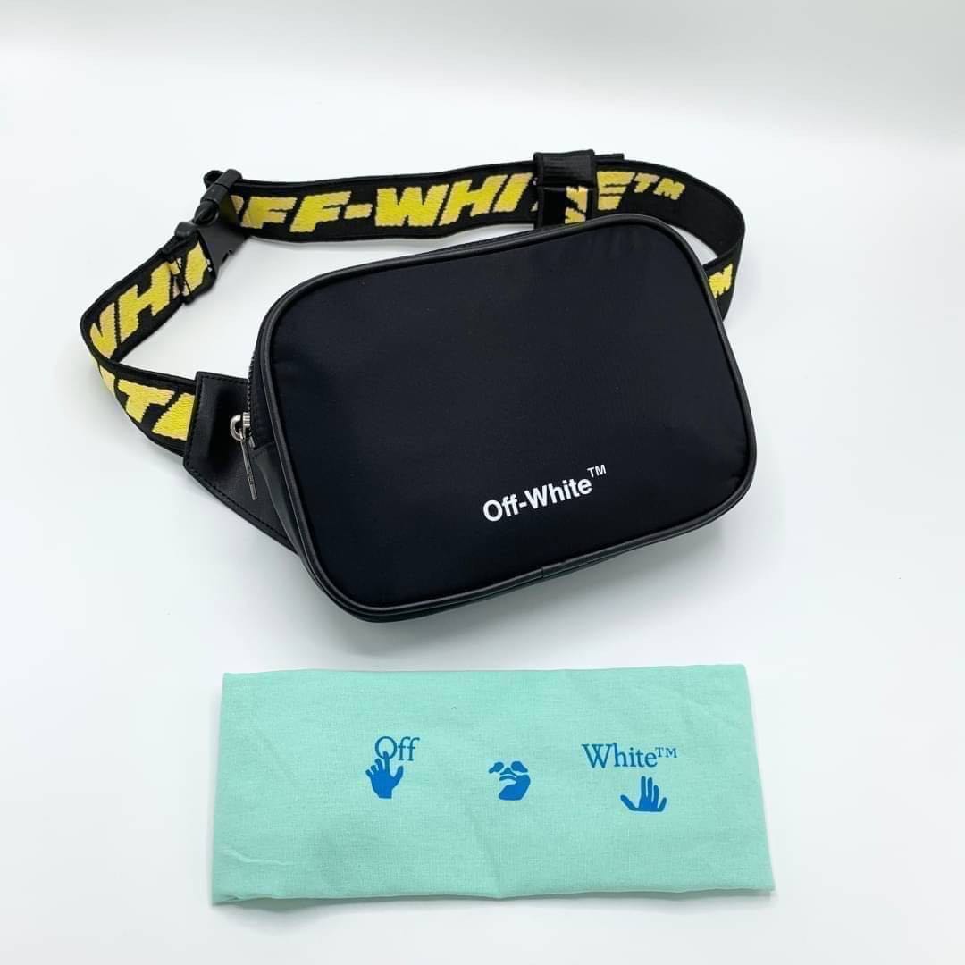 OFF-WHITE OW LOGO BASIC PRINT CROSSBODY BAG IN BLACK