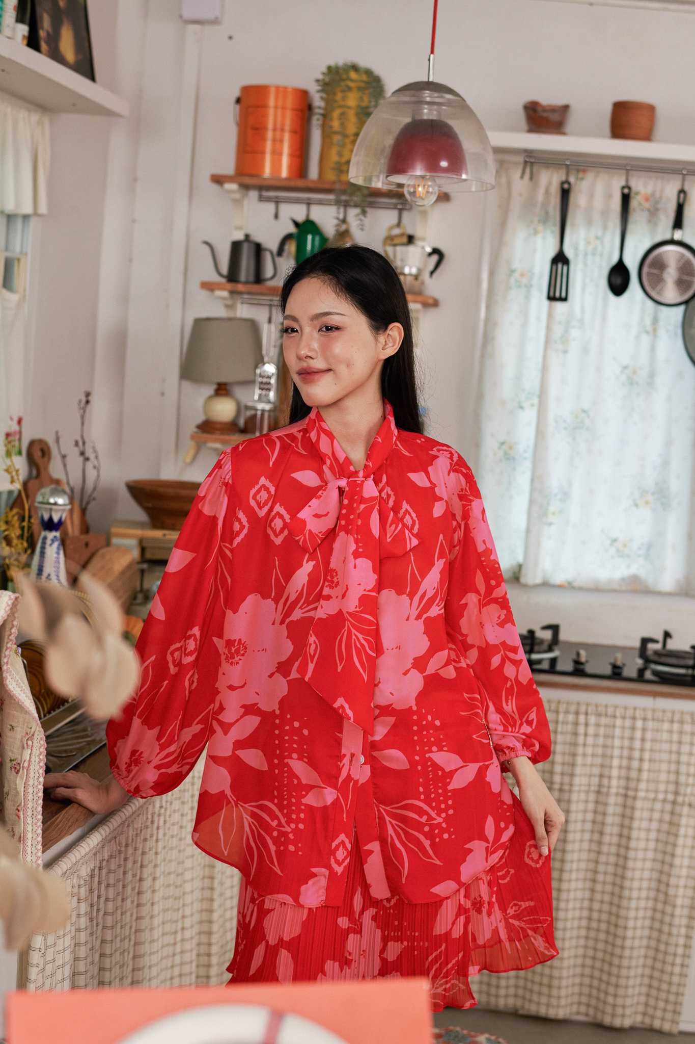 Aunchadabrand - Mira chiffon blouse เสื้อชีฟองแขนยาวผูกโบว์