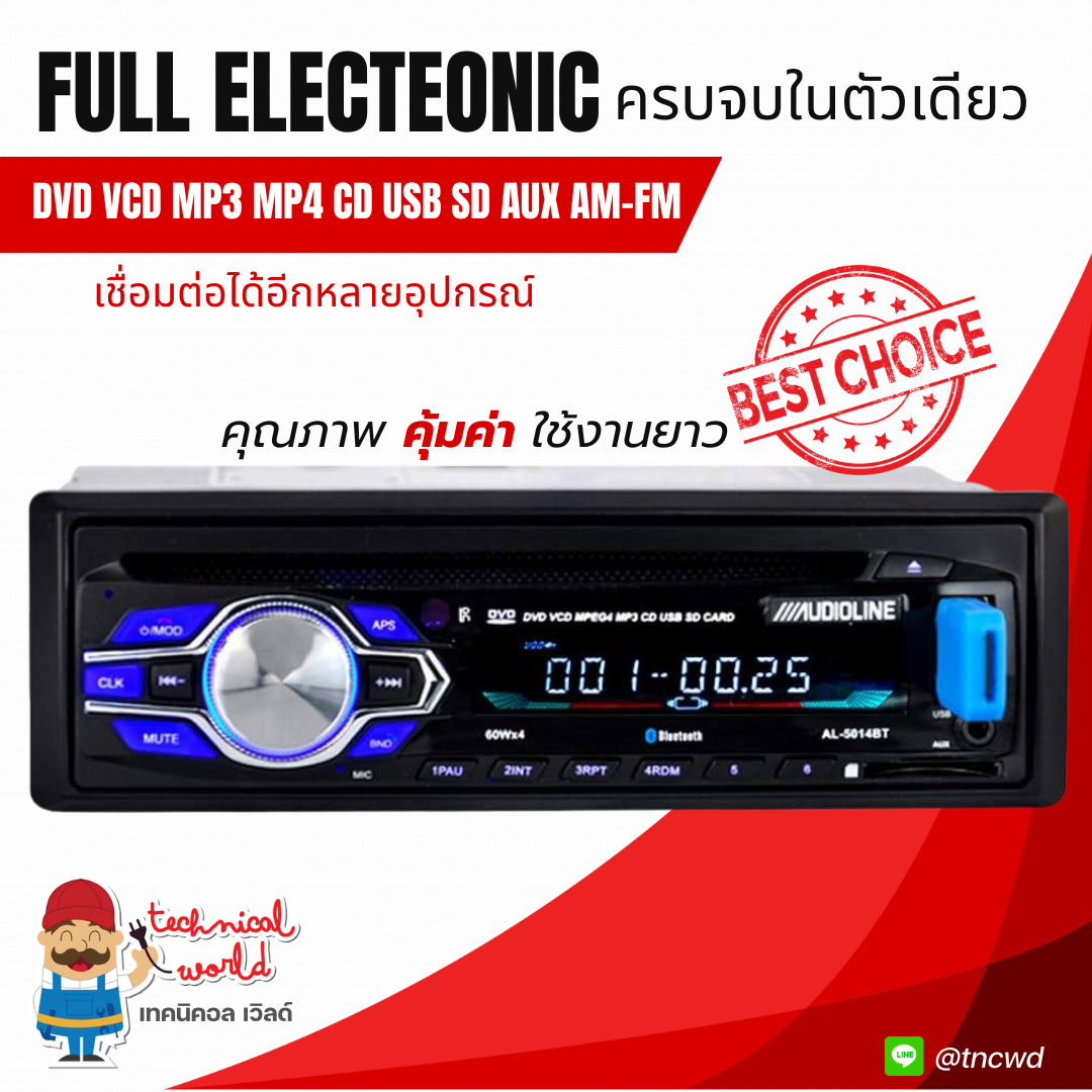 วิทยุ Aline AL-5004DX ตัวเดียวเล่นครบจบทุกฟังชั่นปรับเสียงลูกเล่นได้หลากหลาย กันกระแทก/ซอต