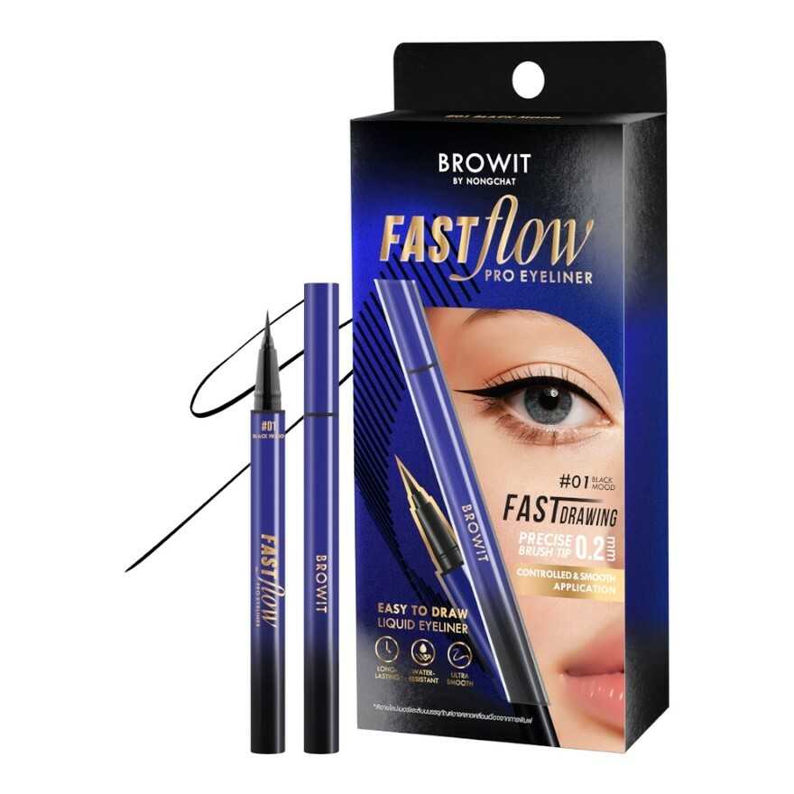 อายไลน์เนอร์หัวพู่กันน้องฉัตร ฟาสต์โฟลว์โปร ► Official Account Browit FastFlow Pro Eyeliner