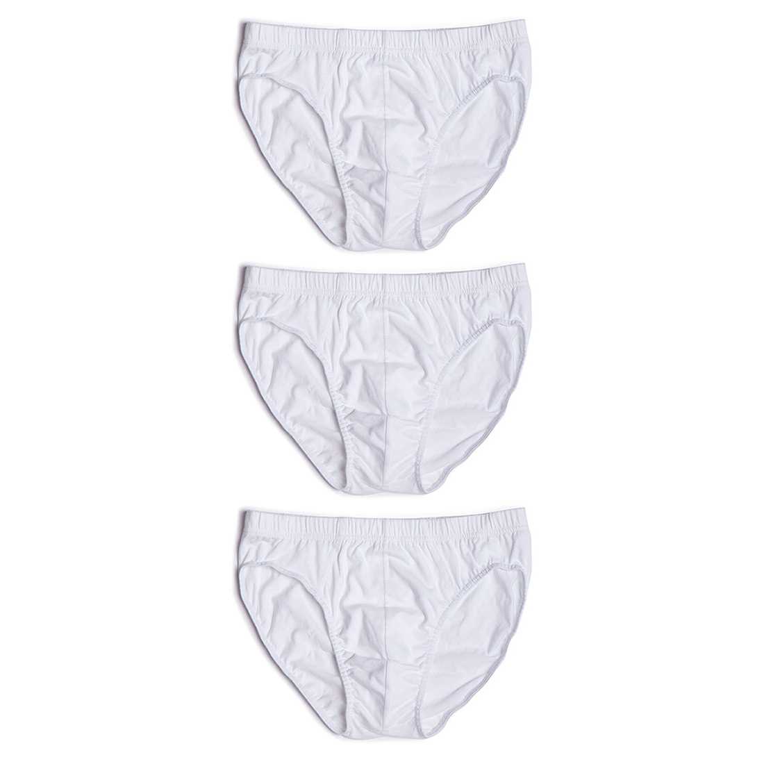กางเกงในชาย Essential Brief 3-Pack - White