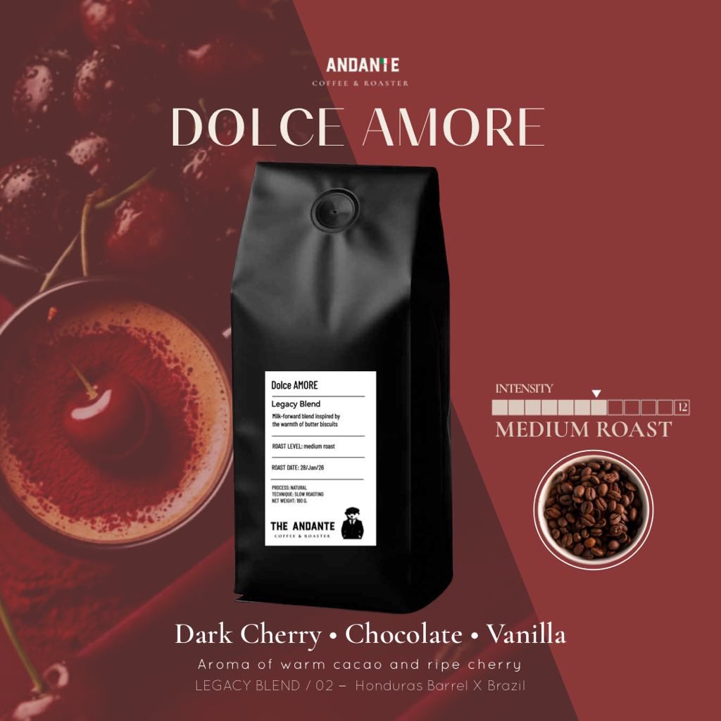 Dolce Amore – Whole Bean 1000g | เมล็ดกาแฟ ดอลเช่ อโมเร่