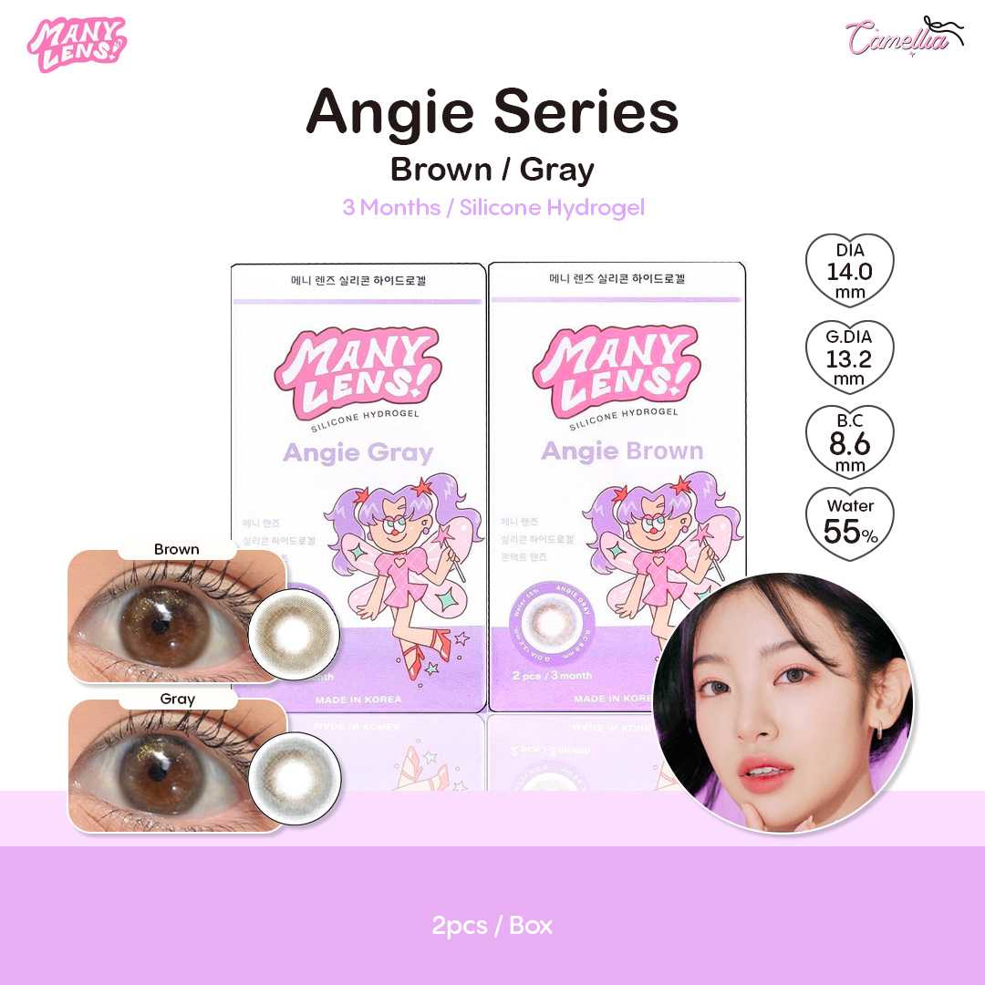 Many Lens 🛼 รุ่น Angie คอนแทคเลนส์ราย 3 เดือน ค่าสายตา -5.50 ถึง -6.50