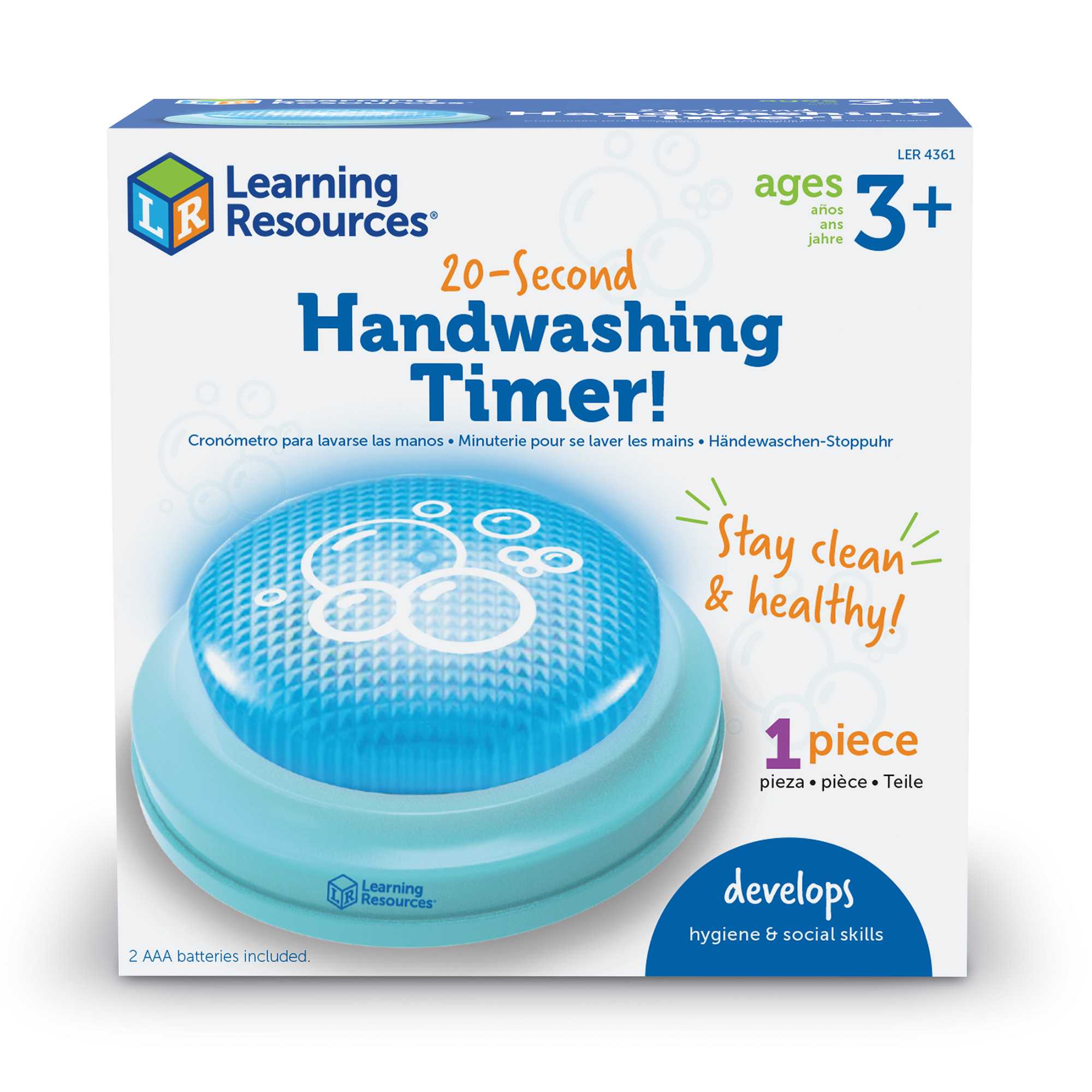 Learning Resources, 20-Second Handwashing Timer เครื่องจับเวลาล้างมือแสนสนุก