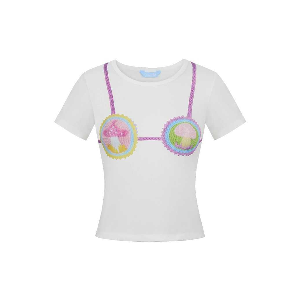 BIKINI PRINTED T-SHIRT - VIOLET