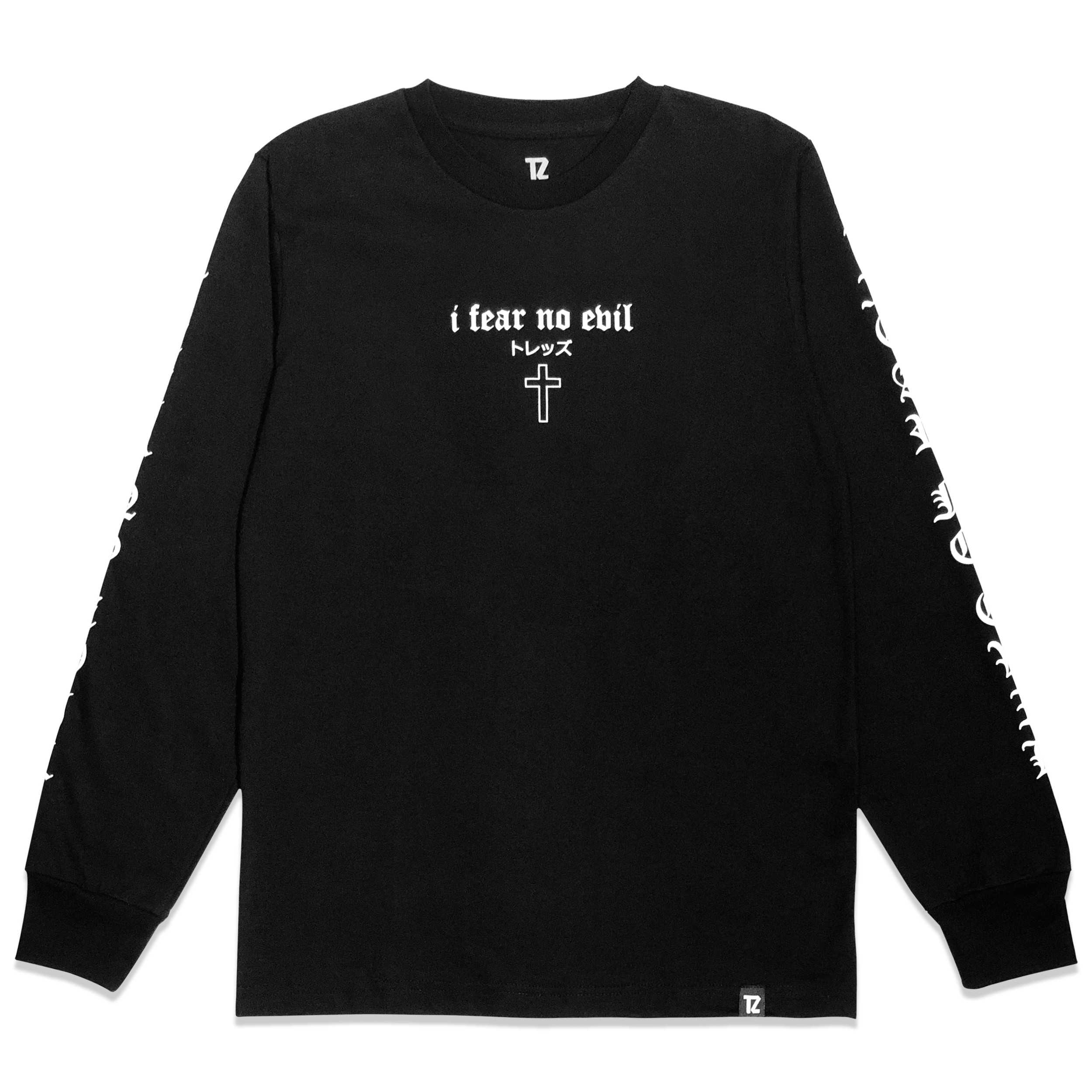 I FEAR NO EVIL LS TEE - BLACK (GLOW IN THE DARK)