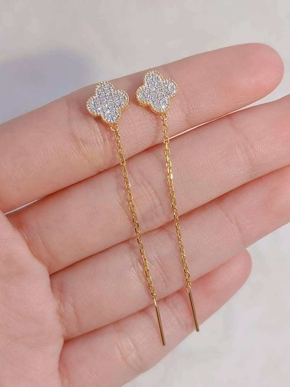 ต่างหูLong Shine Earrings Diamond 0.25 ct
