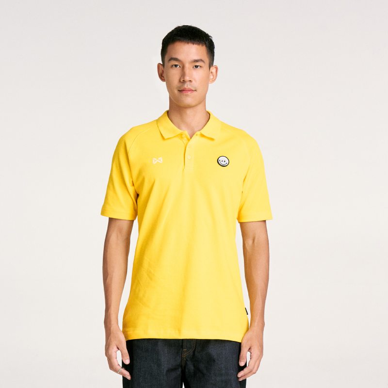 Warrix X Smiley World Patchplay Polo - Yellow