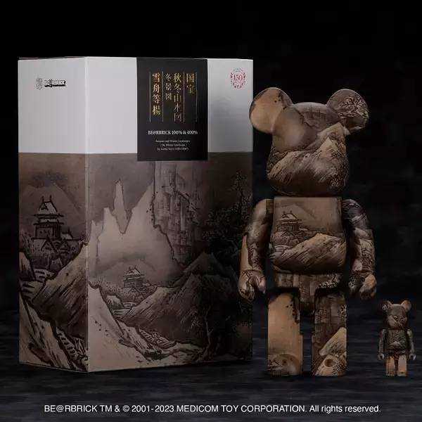 BE@RBRICK Sesshu National Treasure Autumn and Winter Landscape (Winter Scenery) 100%+400%