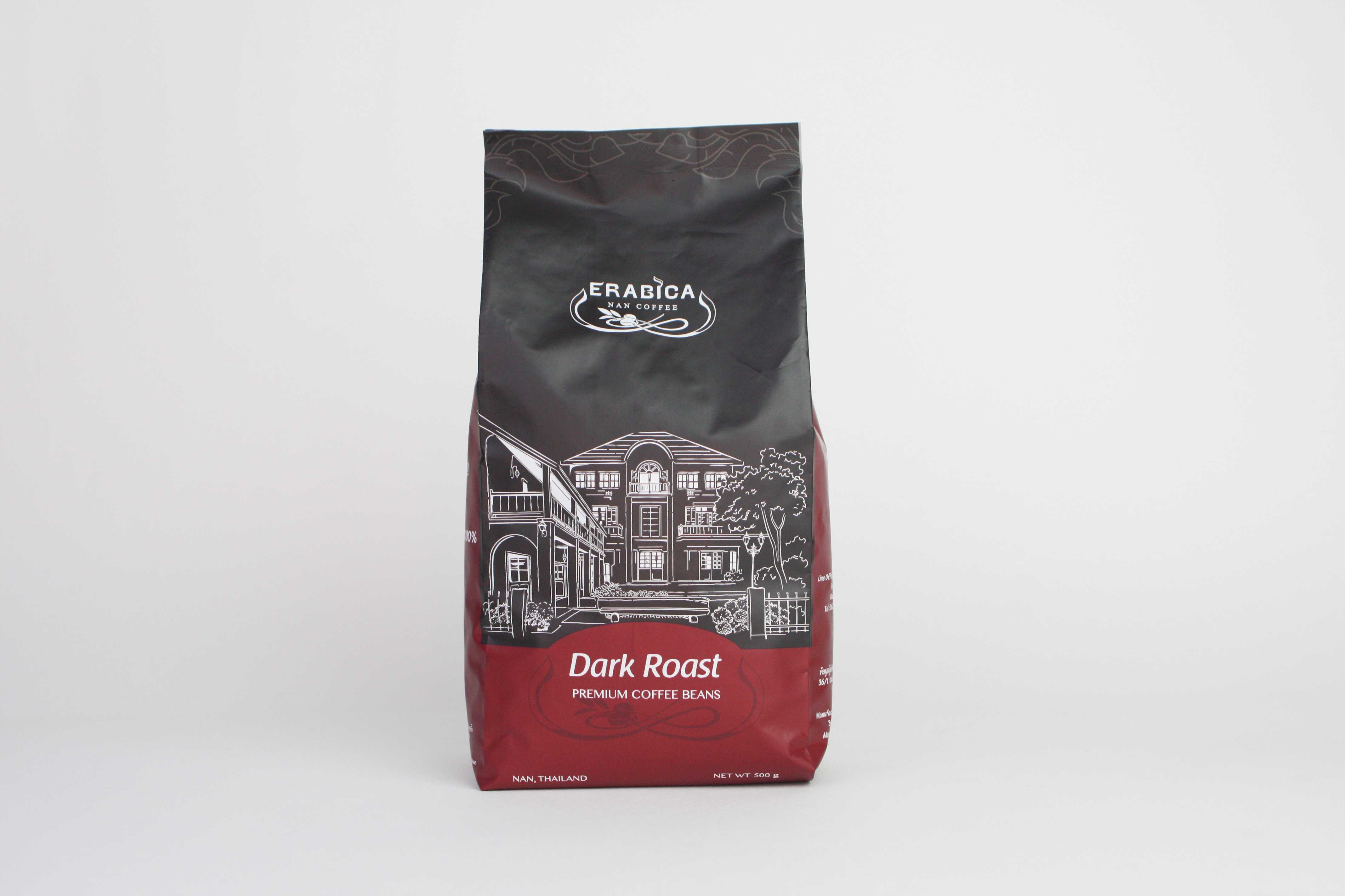 เมล็ดกาแฟ เกรด Premium  คั่วระดับเข้ม (Dark Roast PREMIUM COFFEE BEANS) 500 กรัม