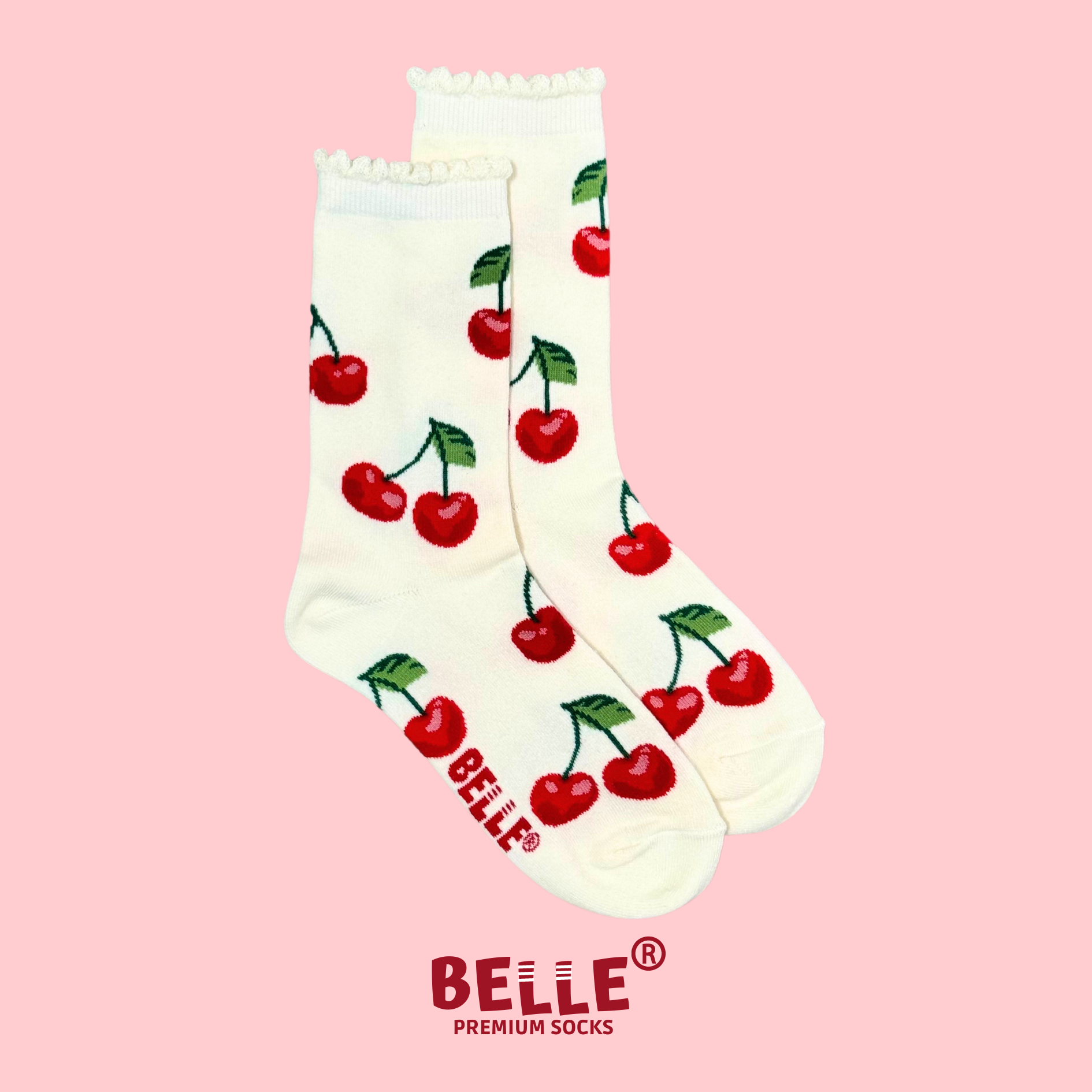 ถุงเท้า #BelleLover Sweet Cherry🍒🎀