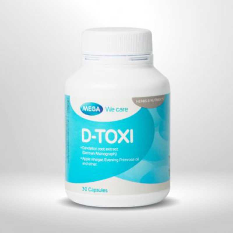 Mega D-Toxi 30 Cap อาหารเสริมสำหรับบำรุงตับและกำจัดสารพิษในตับโดยเฉพาะ