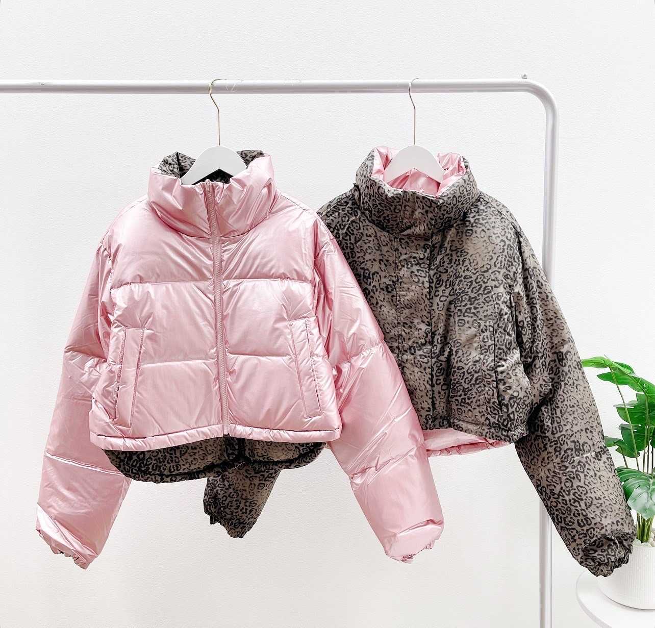 Mardi Reversible Cropped Down Jacket (Pink)