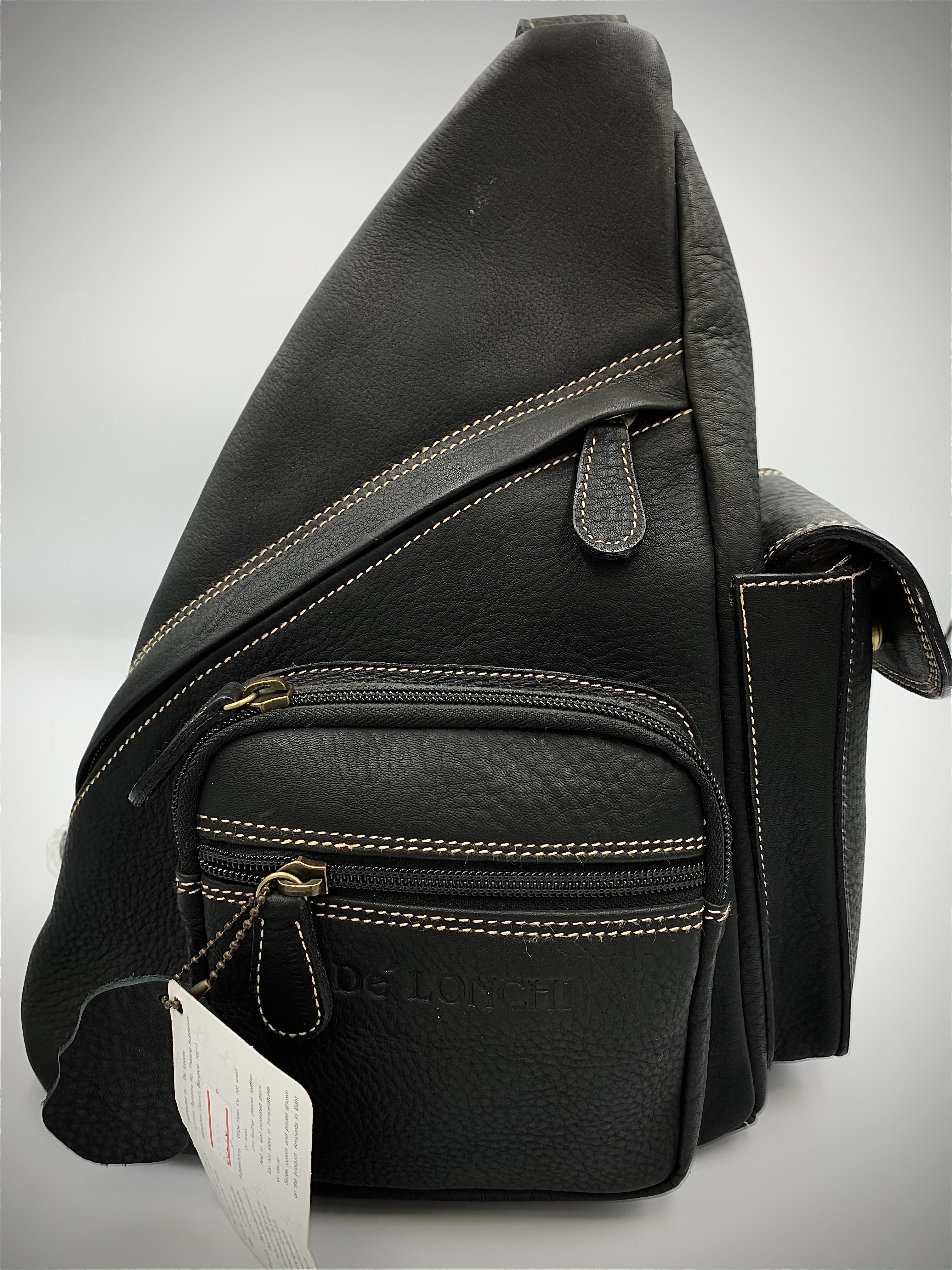 De004 Delonchi กระเป๋าหนัง handbag หนังชามัวส์ฝอกนิ่ม 