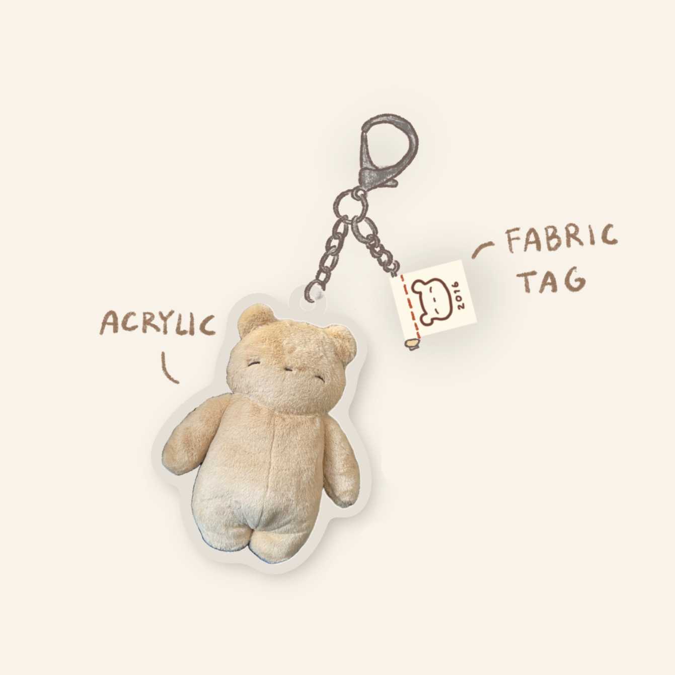 [Pre-order] fluffy Lamud label Keychain
