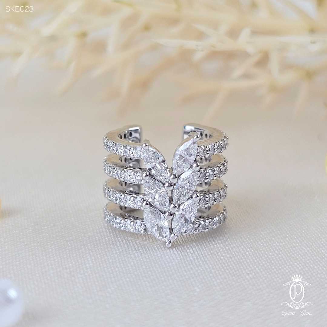 4 Row Diamond Ear Cuff (1 pcs.)