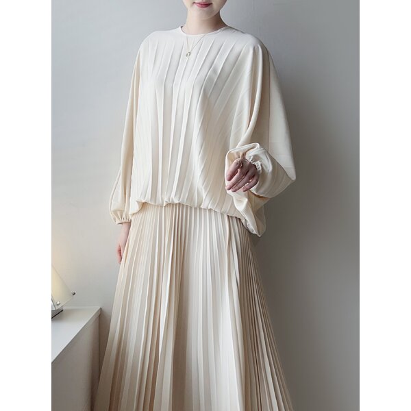 ปรับราคาลง!! 2MUAY รุ่น GJO5232 เสื้อพลีทคุณภาพ LONG SLEEVE LOOSE PLEATED TOP 6 สี FREE SIZE