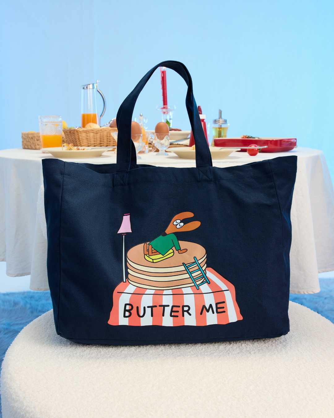 (Look22) Butter Me Navy Tote