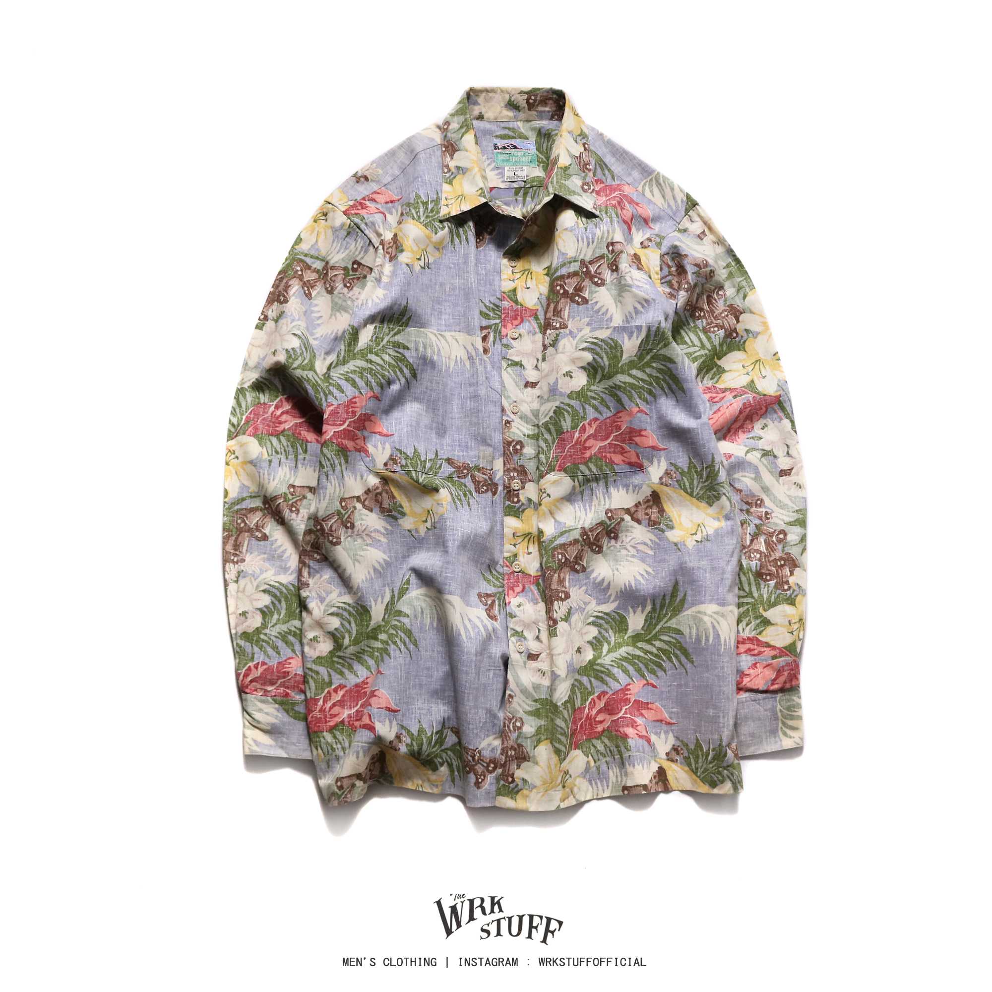 Vtg.Reyn Spooner Long Sleeve Aloha Shirt (L)