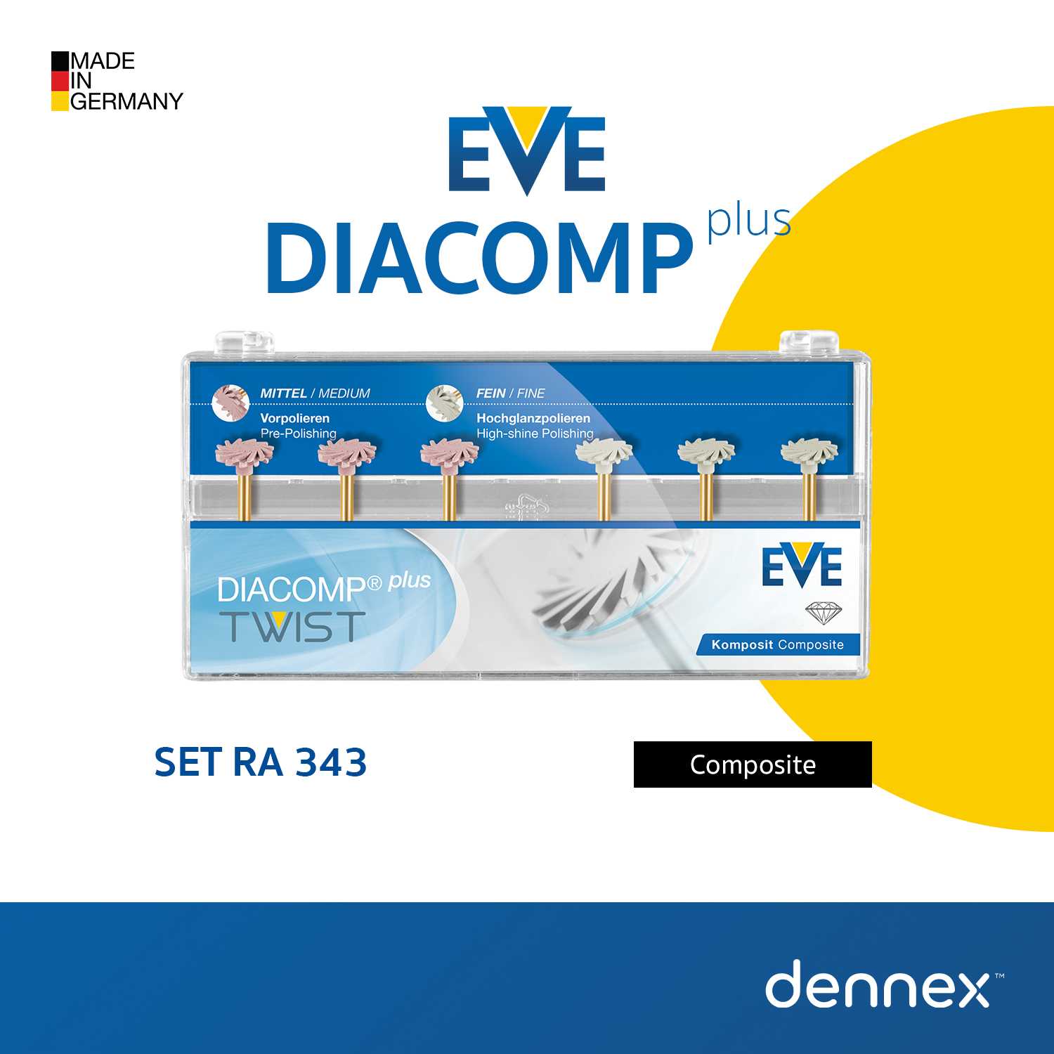 ชุดหัวขัด EVE DIACOMP PLUS TWIST Set RA 343