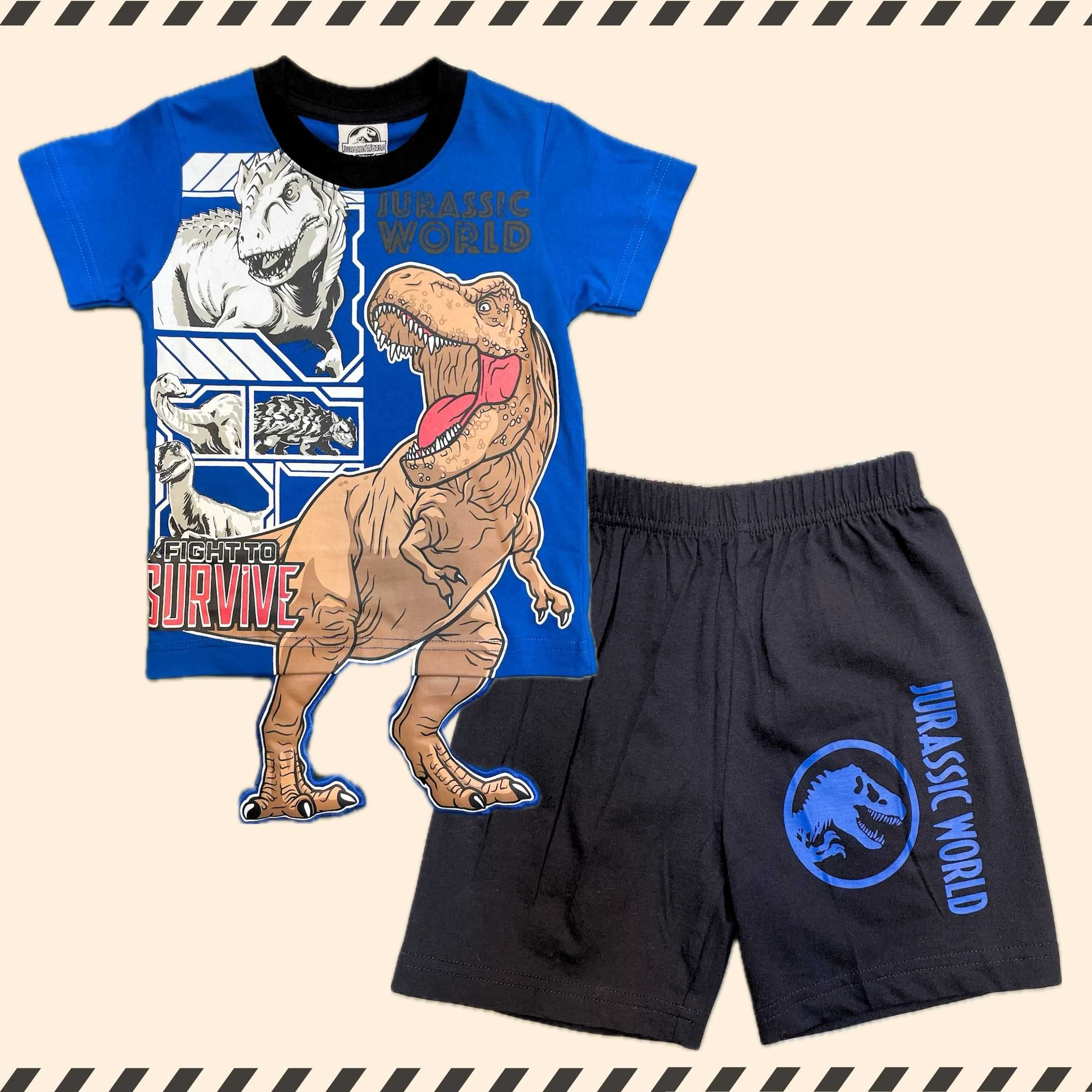 Jurassic Fight to survive Set Blue/Black Size SS