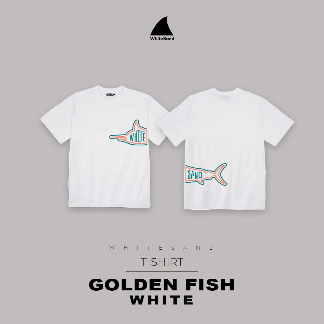 WhiteSand - T-Shirt เสื้อยืดแขนสั้น สกรีนลาย Golden Fish ผ้าคอตตอน 100%