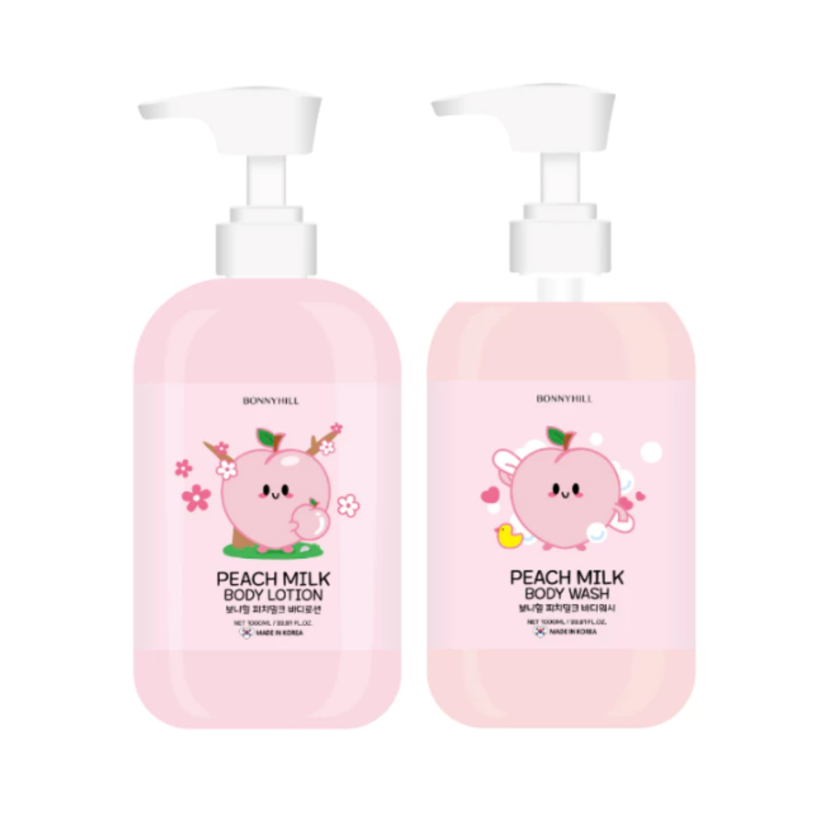 BONNYHILL Peach Milk Body Wash / Body Lotion เจลอาบน้ำ โลชั่นจากสารสกัดพีช