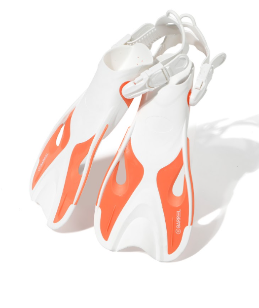 BARREL KIDS MARINA FIN - WHITE/PEACH
