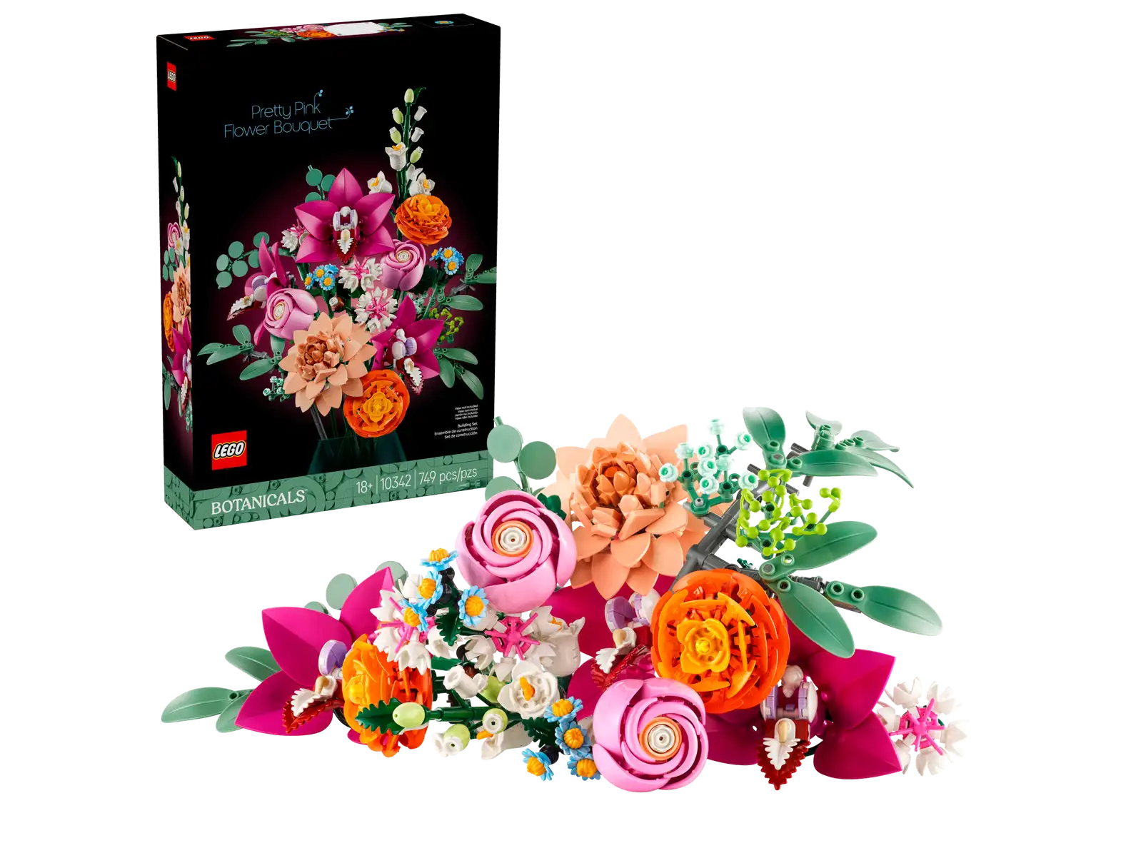 LEGO 10342 Pretty Pink Flower Bouquet(สินค้าซื้อแล้วไม่รับเปลี่ยนคืน)