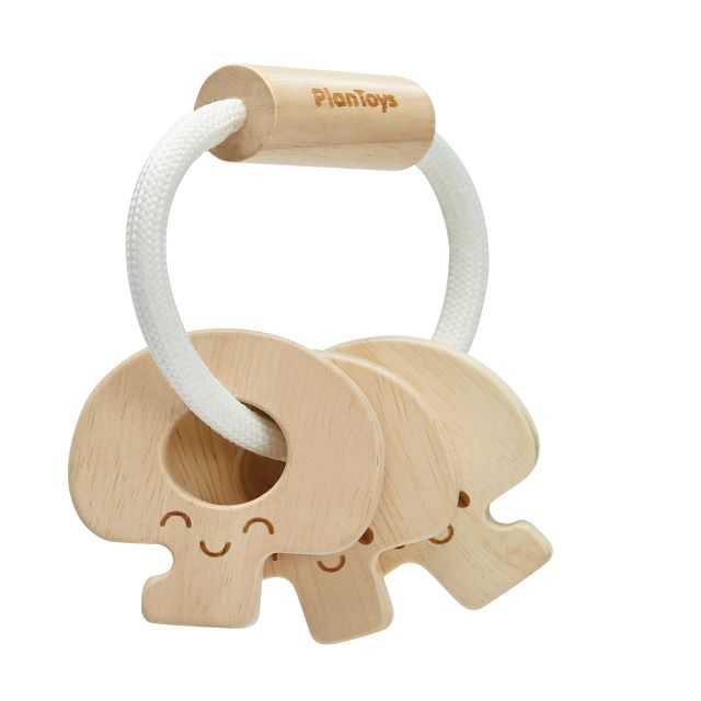 Baby Key Rattle-Natural