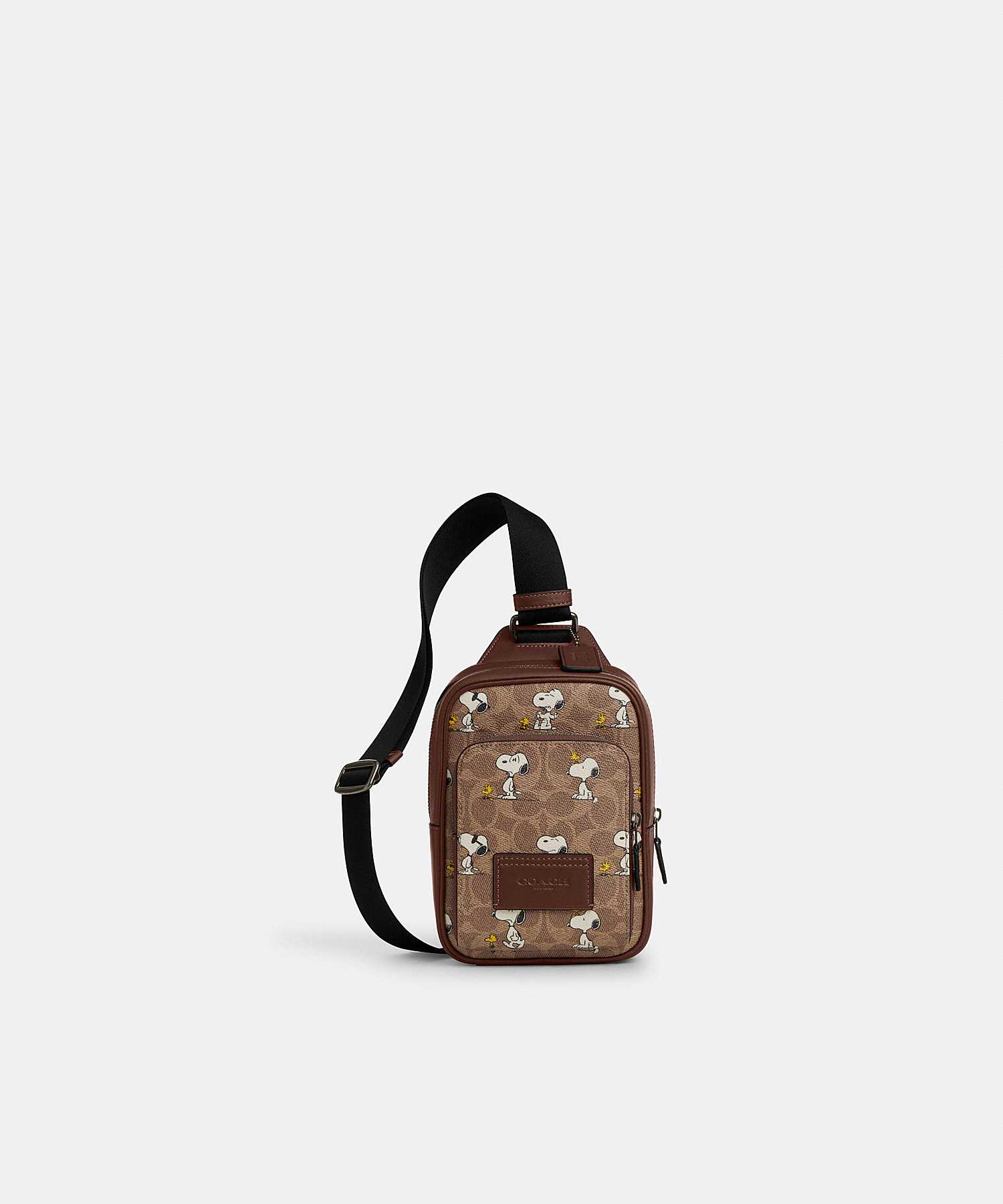 COACH X PEANUTS RACER SLING PACK IN SIGNATURE CANVAS WITH SNOOPY PRINT CBK47 QBTAM