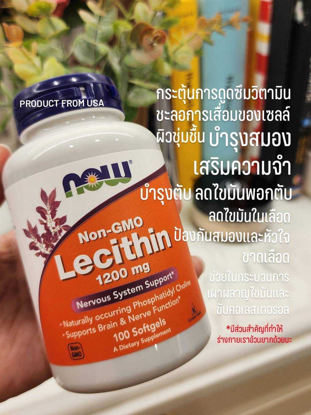 เลซิติน Lecithin 1200 mg Now Foodgs 100 Softgel )