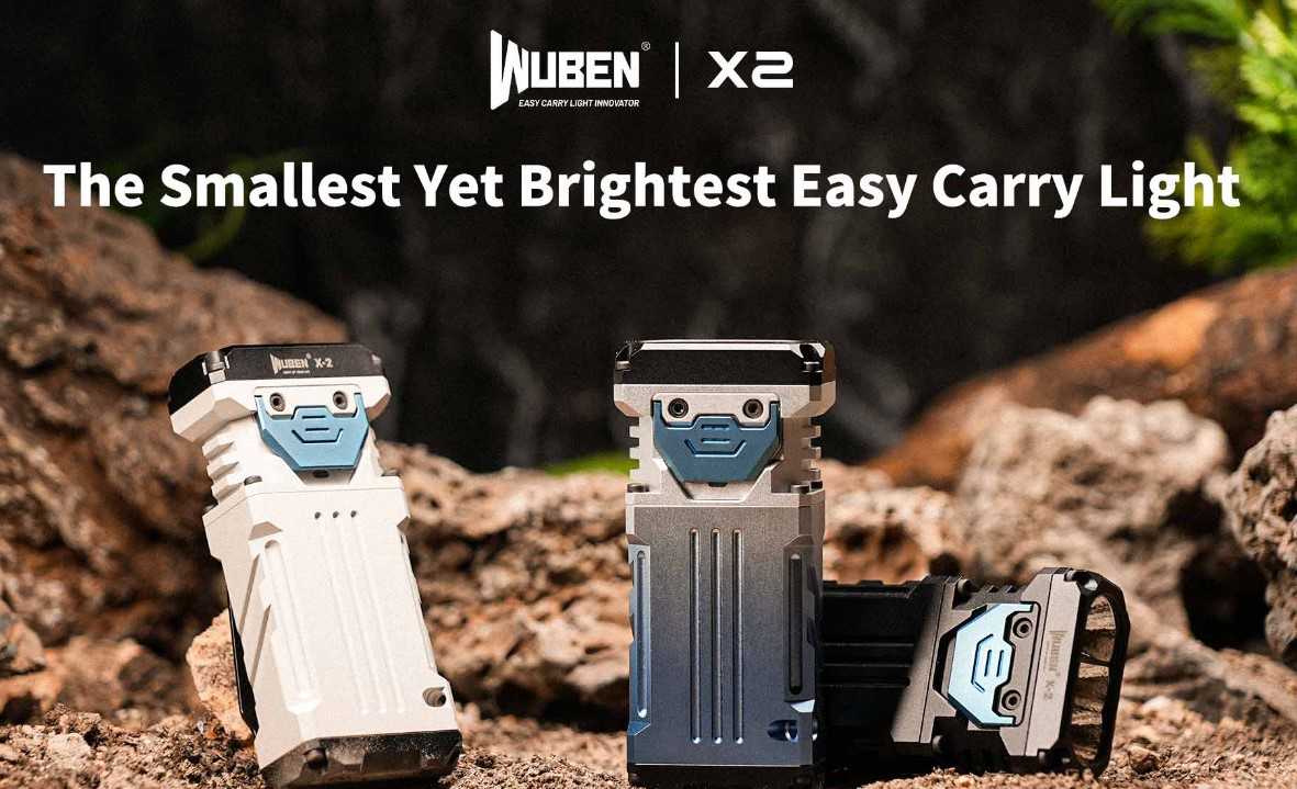ไฟฉายWuben X2  สวย งานดี เล็ก แรง 2500 lm  Osram P9   3 หลอด LED สายคล้องเป็นสายชาร์จออกแบบดีเยี่ยม