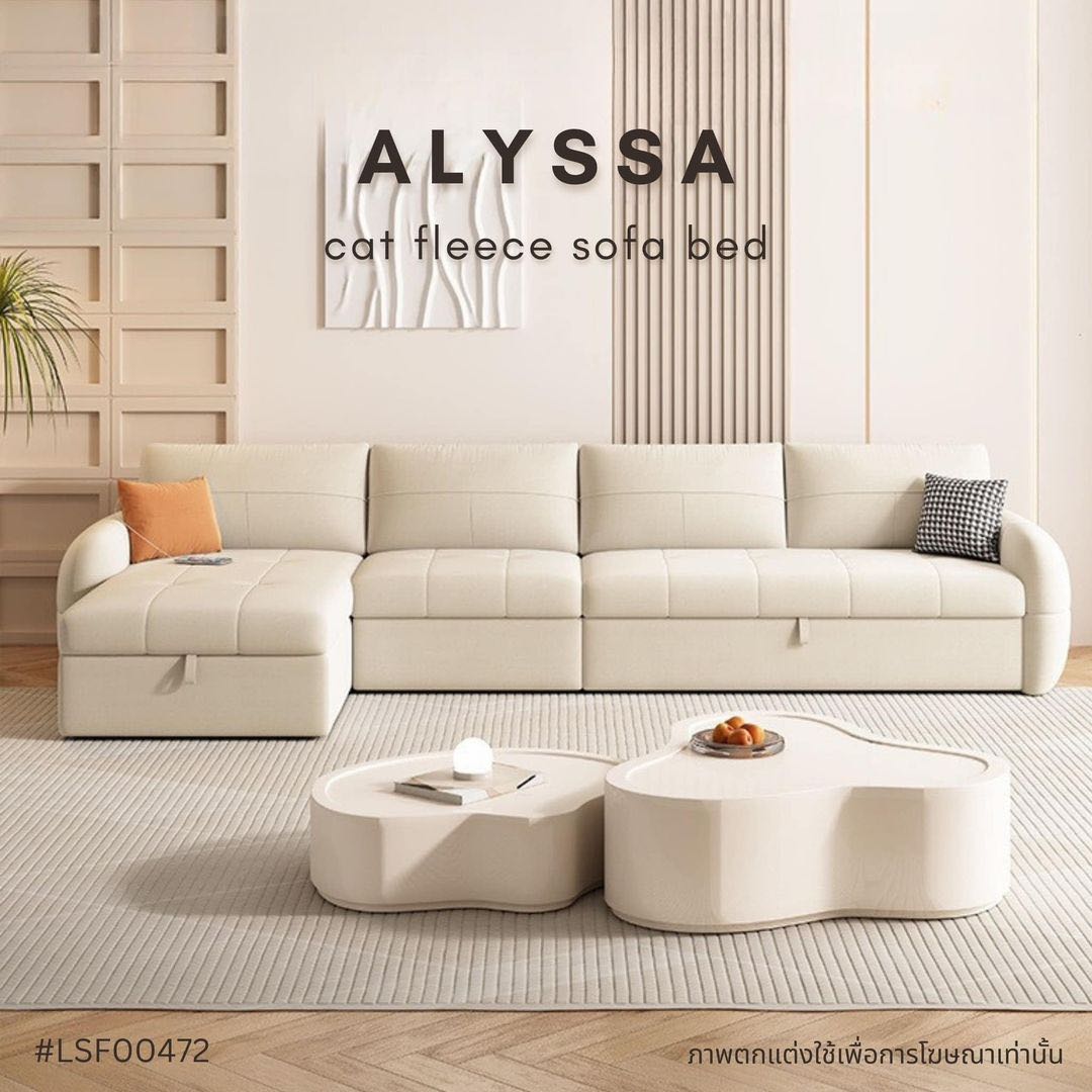ALYSSA cat fleece sofa bed