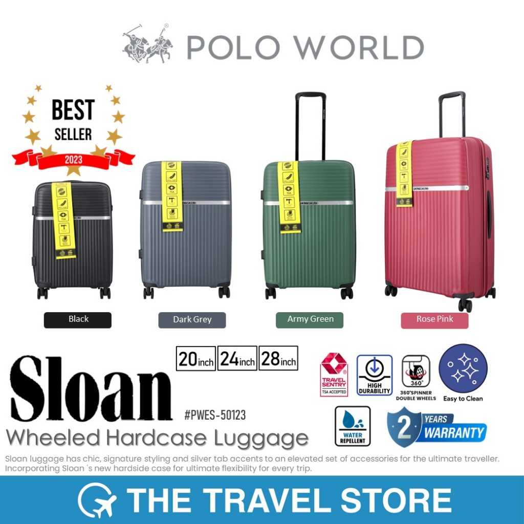 POLO WORLD PWES 50123 Sloan Wheeled Hardcase Luggage 24 inch 1 LINE SHOPPING