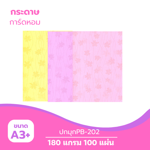 ปกมุก A3-PB202 หนา 180g. ( 100 แผ่น )