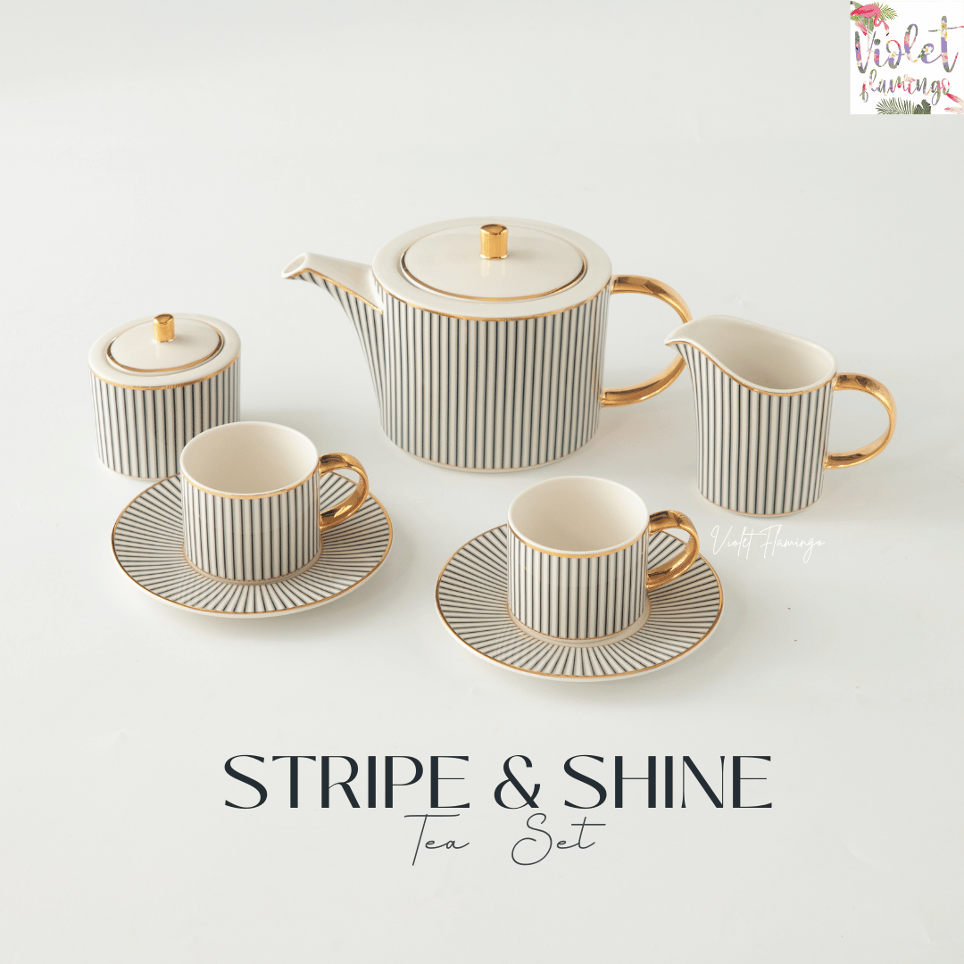 Stripe and Shine Tea Set