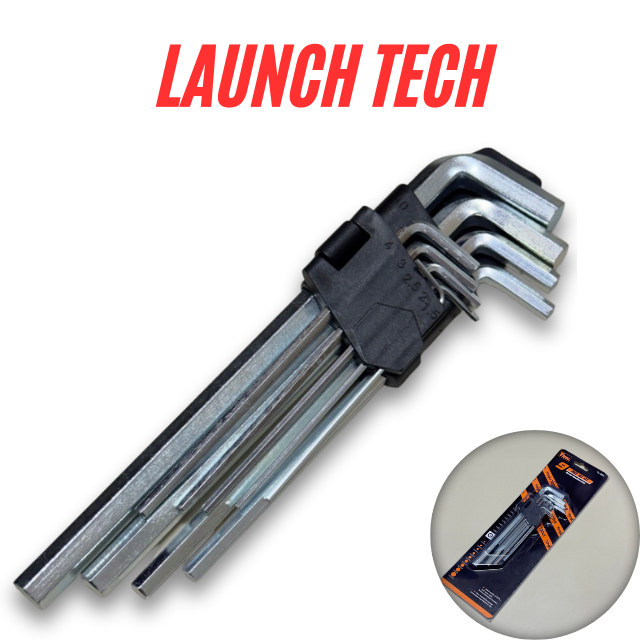 ประแจหกเหลี่ยมตัวL ประแจตัวL ชุดประแจหกเหลี่ยม 9 ขนาด หัวแบน เหล็ก CR-V