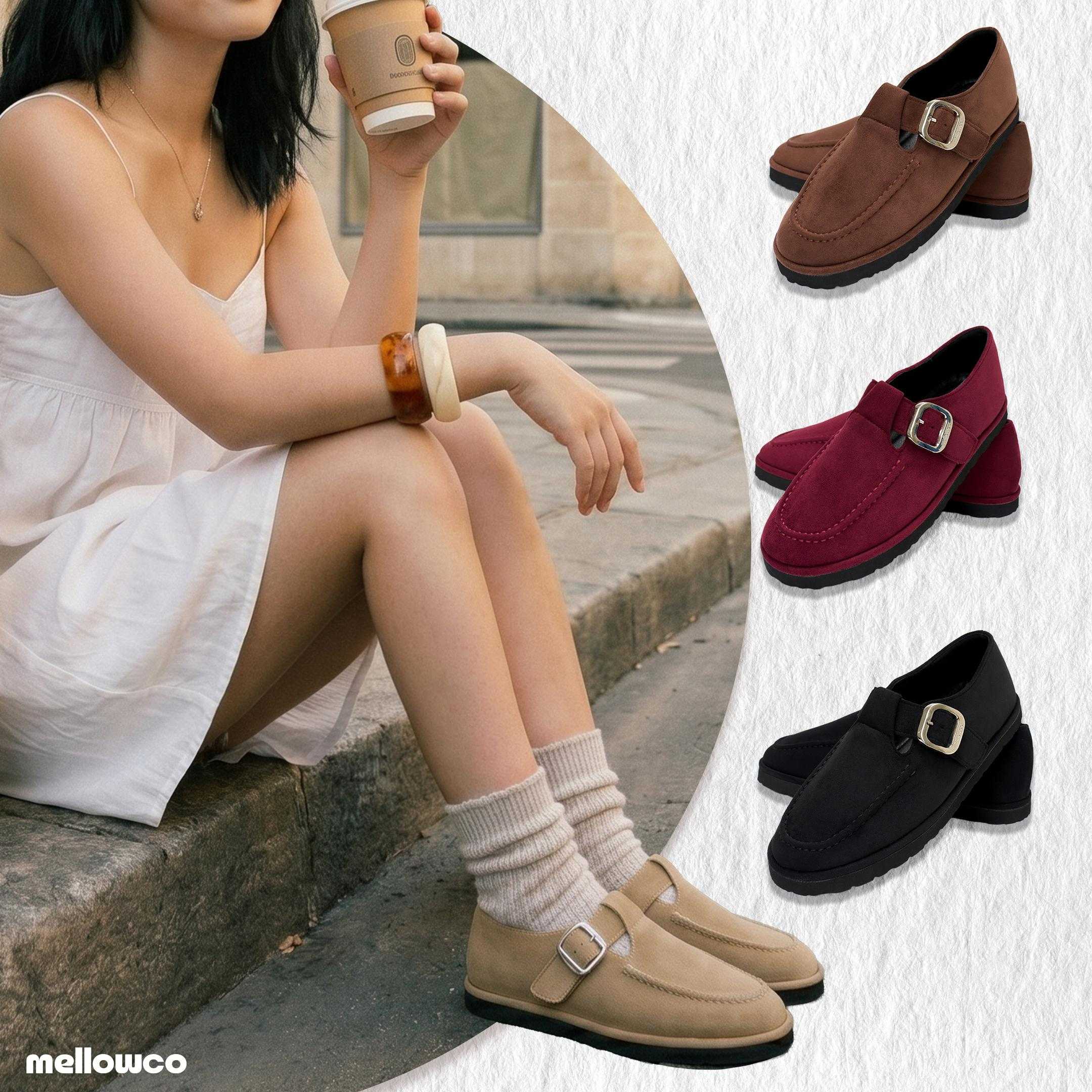 Mellowco รุ่น Miley Mary jane Loafer  รองเท้าแมรี่เจนโลเฟอร์ MA-6102