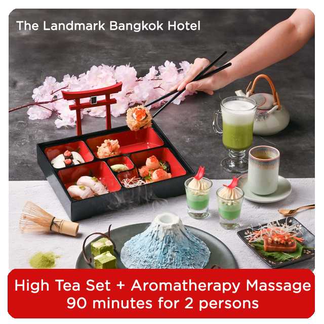 [𝗖𝗼𝘂𝗽𝗹𝗲 𝗣𝗮𝗰𝗸𝗮𝗴𝗲] High tea + Aromatherapy Massage 90 mins